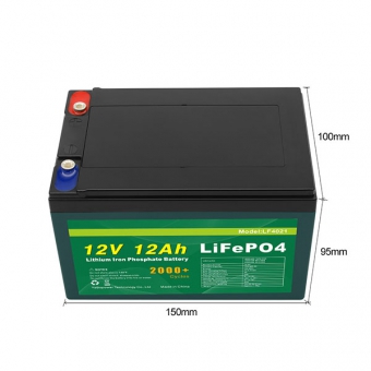 12V 12Ah LiFePO4 Battery - LF4021