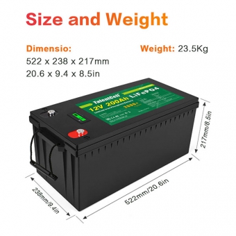 12V 200Ah LiFePO4 Battery - LF4330