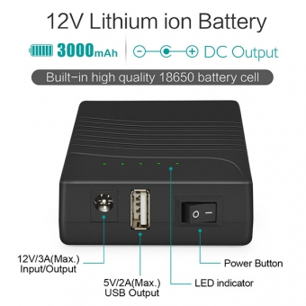12V Lithium ion battery - YB1203000-USB